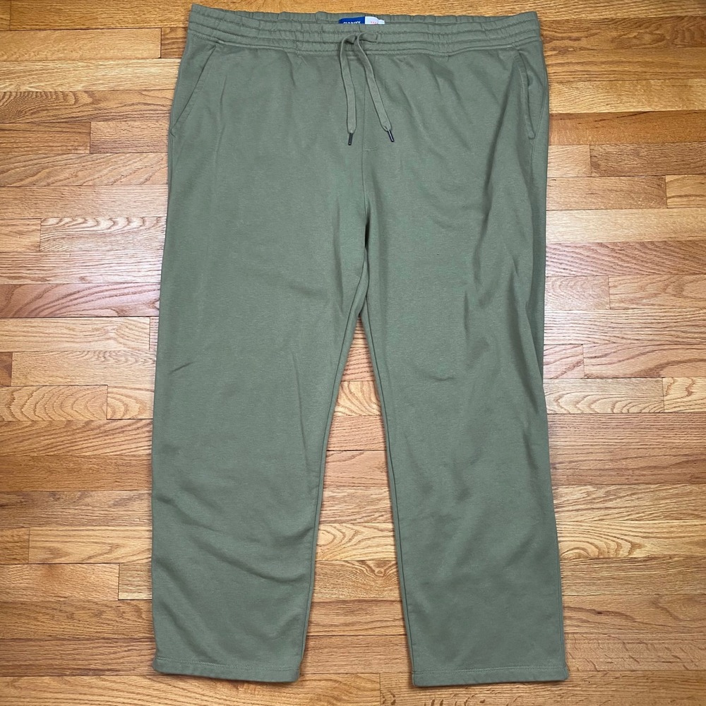 Old Navy Core Straight Sweatpants Mens 4XL Fleece Green Wide Leg Gorpcore